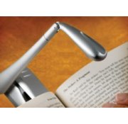 Připínací lampička na knihu Bookchair Clip-On LED Stříbrná