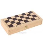 Cestovní kazeta šachy / dáma / vrhcáby dřevěná
