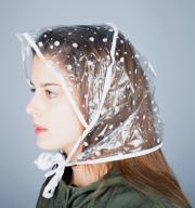Pokrývka hlavy proti dešti transparentní 5 ks