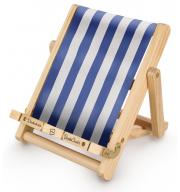 Stojan na knihu, čtečku a tablet Deckchair Bookchair Medium Stripy Blue