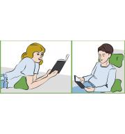Polštářek pro pohodlí při čtení ergonomický