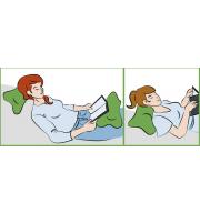 Polštářek pro pohodlí při čtení ergonomický