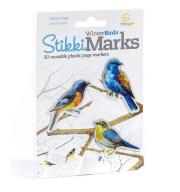 Záložka do knihy samolepicí znovupoužitelná Stikki Marks Winter Birds